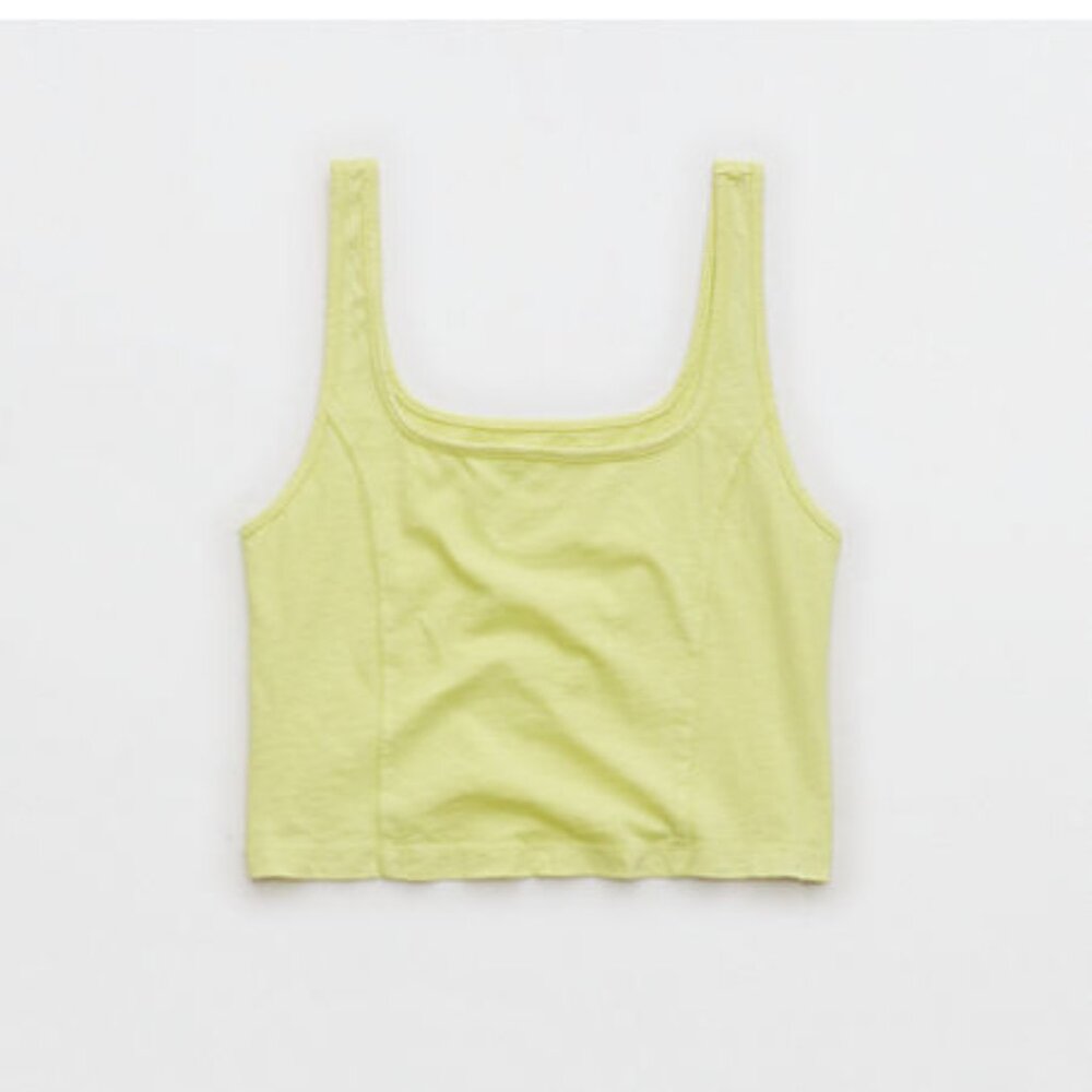 NWT Aerie Corset Cropped Tank Top Women's Vibrant Mint Size Small